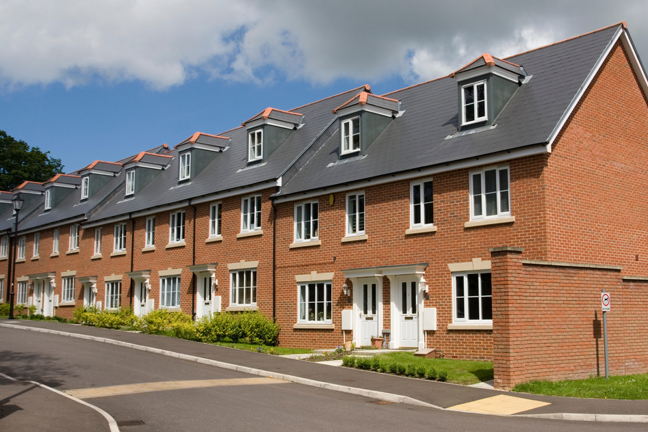 Terraced houses in England